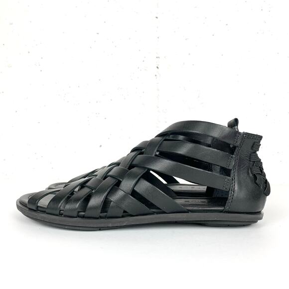 A7EIJE New York Womens Flint Woven Sandals Gladiator Open Toe Black Size 7 - Picture 12 of 14